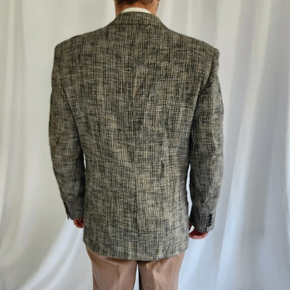Vintage‎ Black and Tan Knit Blazer
